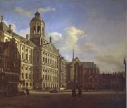 Jan van der Heyden The Dam with the New Town Hall in Amsterdam (mk05) oil